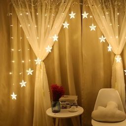 SPARK WORLD Yellow Star Shaped String Lights-10