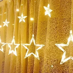 SPARK WORLD 138 Yellow Star Shaped LED String Lights-26