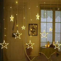 SPARK WORLD Yellow Star Shape String Lights-54