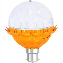 SPARK WORLD Yellow & White Textured Semi-sphere Contemporary Disco Ball Bulb-20