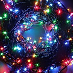 SPARK WORLD Black Rice Shape String Lights-12