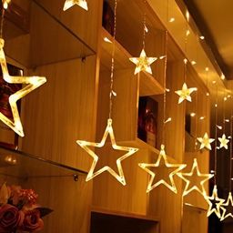 SPARK WORLD Yellow Star Shape String Lights-10