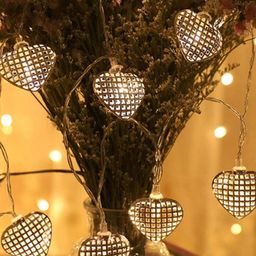 Homesake Golden Heart Shaped LED Fairy String Lights-36