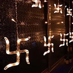 Gesto White 8 Feet 12 Swastik Light 8 Flashing Modes Swastik Light for mandir-4