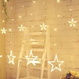 SPARK WORLD Yellow Star Shaped String Lights-58