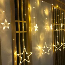 SPARK WORLD Yellow Star Bulb String Lights-18