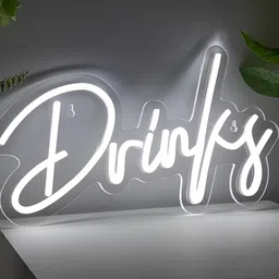 the party planet White Drinks Neon Light-52