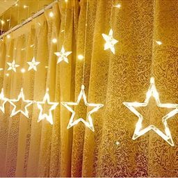SPARK WORLD Yellow Star Shape String Lights-54