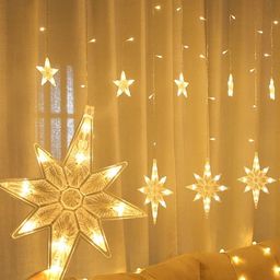 The Purple Tree White Star String Light-22