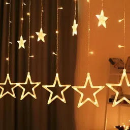 SPARK WORLD 138 Yellow Star Shaped LED String Lights-22