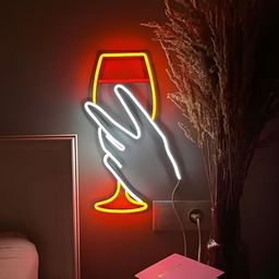 the party planet Yellow & White Neon String Light-47