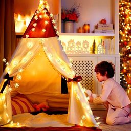 The Purple Tree Warm White Snowflakes String Light-30