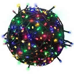 ENORMITY Blue & Green Rice Shape String Lights-69