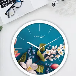 RANDOM White Printed Round Contemporary Wall Clock-16