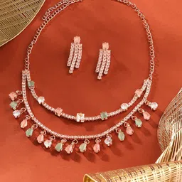 AMI Rose Gold-Plated Jewellery Set-36