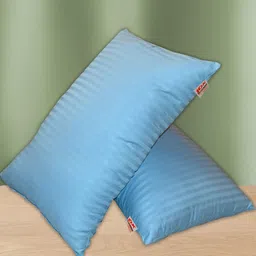 JDX Set of 2 Blue Striped Rectangular Sleeping Pillows-6