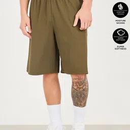 Styli Men Micro Pique Knit Reflective Logo Oversized Training Shorts-image-47