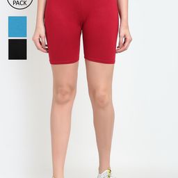 GRACIT Women Set Of 3 Cycling Sports Shorts-image-123