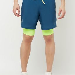 Truerevo Men Blue Low-Rise Running Rapid Dry Sports Shorts-image-8