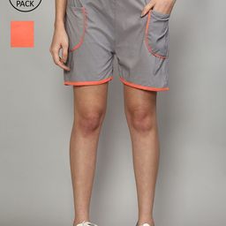 GRACIT Women Grey Running Shorts-image-110