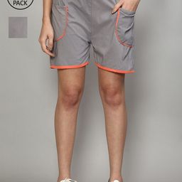 GRACIT Women Grey Running Shorts-image-70