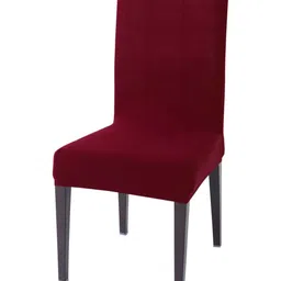 HOKIPO Maroon Stretchable Elastic Dining Chair Washable Slip Cover-image-54