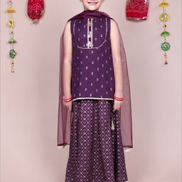 KASYA Girls floral Printed Gotta Patti Ready to Wear Lehenga & Blouse With Dupatta-picture-42