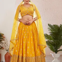 Chandbaali Embellished Beads & Stones Ready To Wear Lehenga & Blouse With Dupatta-picture-46