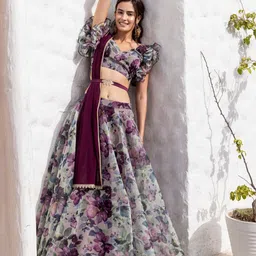 MABISH LUXE Printed Ready to Wear Lehenga & Blouse With Dupatta-picture-53