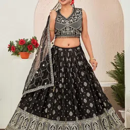 CHANSI Embroidered Ready To Wear Lehenga & Blouse With Dupatta-picture-34
