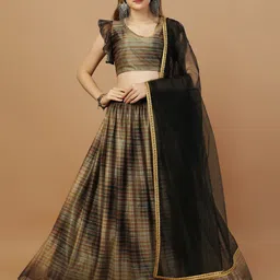 Fab Dadu Printed Semi-Stitched Lehenga & Unstitched Blouse With Dupatta-picture-16