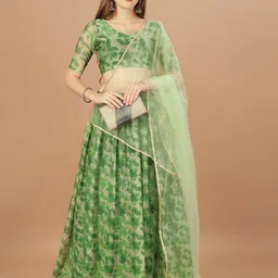 Mitera Printed Semi-Stitched Lehenga & Unstitched Blouse With Dupatta-picture-41