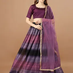 KALINI Semi-Stitched Lehenga & Unstitched Blouse With Dupatta-image-48