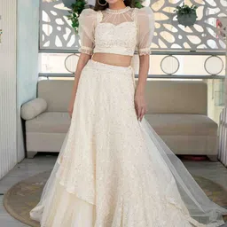 Label Shaurya Sanadhya Embroidered Thread Work Ready to Wear Lehenga & Blouse-image-78