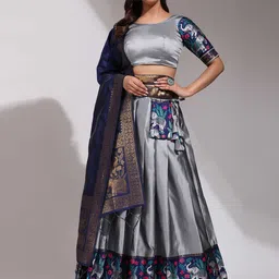 Fabcartz Semi-Stitched Lehenga & Unstitched Blouse With Dupatta-picture-24