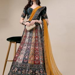 SAPTRANGI Printed Ready to Wear Lehenga & Blouse With Dupatta-image-13