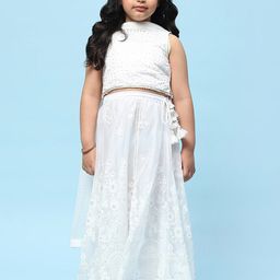Biba Girls Printed Ready to Wear Lehenga & Blouse With Dupatta-picture-36