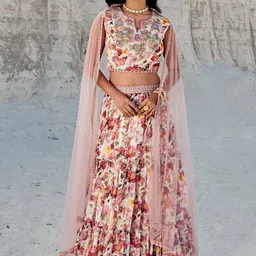 Nikita Vishakha Printed Made to Measure Lehenga & Blouse With Dupatta-14