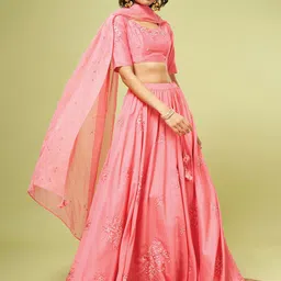 Marigold Lane Embroidered Ready to Wear Organza Lehenga & Blouse With Dupatta-38
