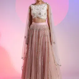 KUDI PATAKA Embellished Beads & Stones Ready to Wear Lehenga & Blouse With Dupatta-image-35