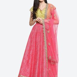 Biba Embroidered Ready to Wear Lehenga & Blouse With Dupatta-image-18