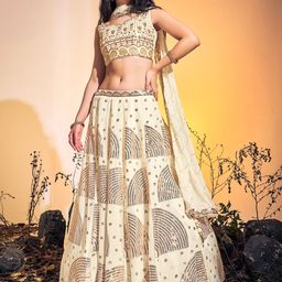 Fusionic Zardozi Ready to Wear Lehenga & Blouse With Dupatta-image-41