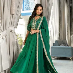 Divena Embroidered Zardozi Ready to Wear Lehenga & Blouse With Dupatta-picture-37