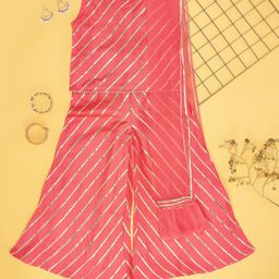 YU by Pantaloons Girls Self Design Top With Palazzos-picture-10