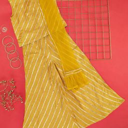 YU by Pantaloons Girls Striped Top Palazzo & Dupatta-picture-45