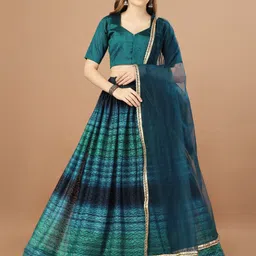 Amrutam Fab V-Neck Semi-Stitched Lehenga & Unstitched Blouse With Dupatta-picture-42