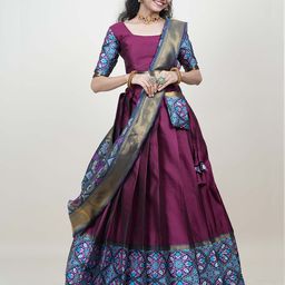Fabcartz Semi Stitched Lehenga & Unstitched Blouse With Dupatta-19