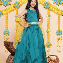Modish Couture Girls Ready to Wear Silk Lehenga & Blouse With Dupatta-image-4