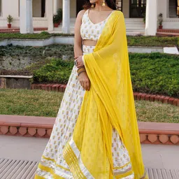 Ragavi Floral Printed Ready to Wear Lehenga & Blouse With Dupatta-picture-16