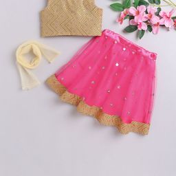 MANY FROCKS & Girls Embellished Sequinned Ready To Wear Lehenga Choli-15